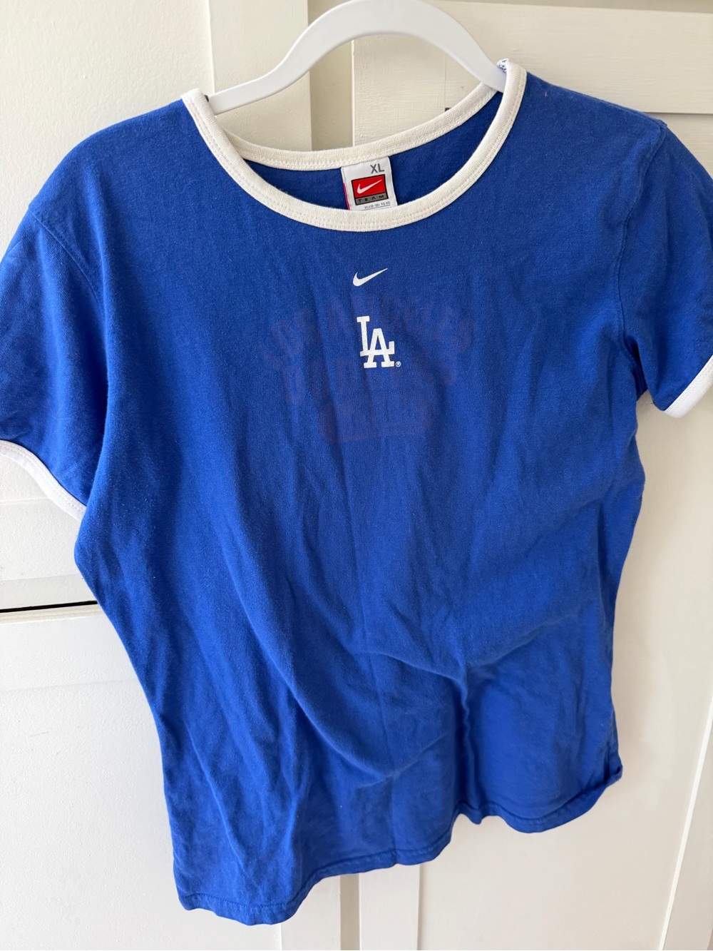 Vintage 90’s Nike Dodgers Women’s Baby Tee - Size XL